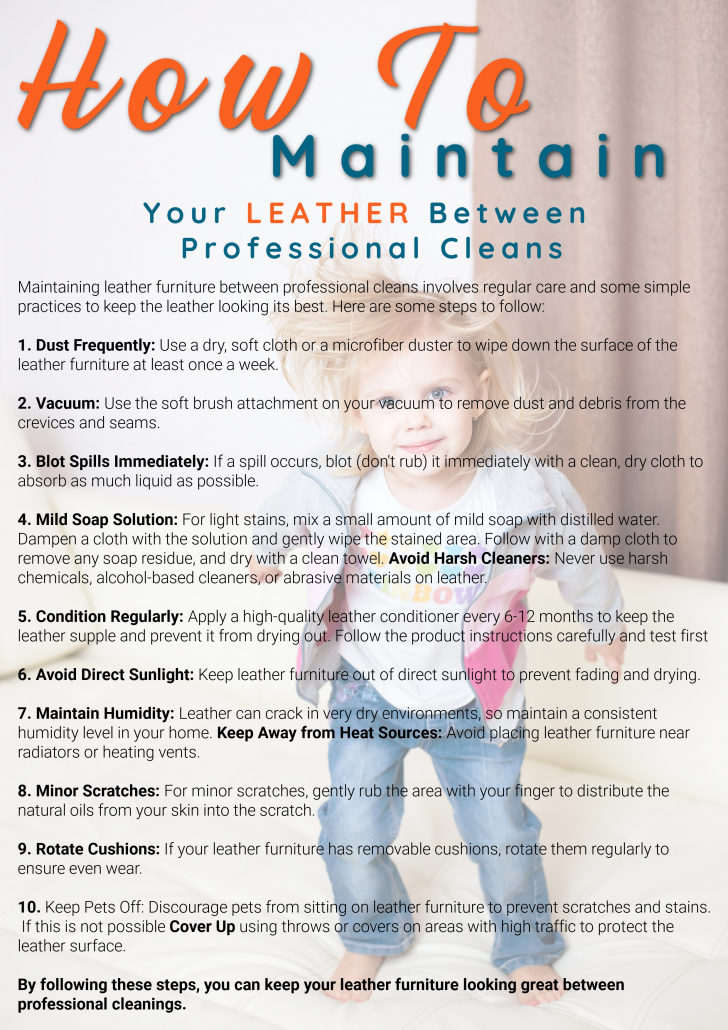 how to maintain your leather furniture after professional cleaning